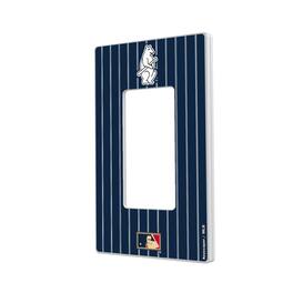Keyscaper - Chicago Cubs Cooperstown Pinstripe Single Rocker Light Switch Plate - Multicolor
