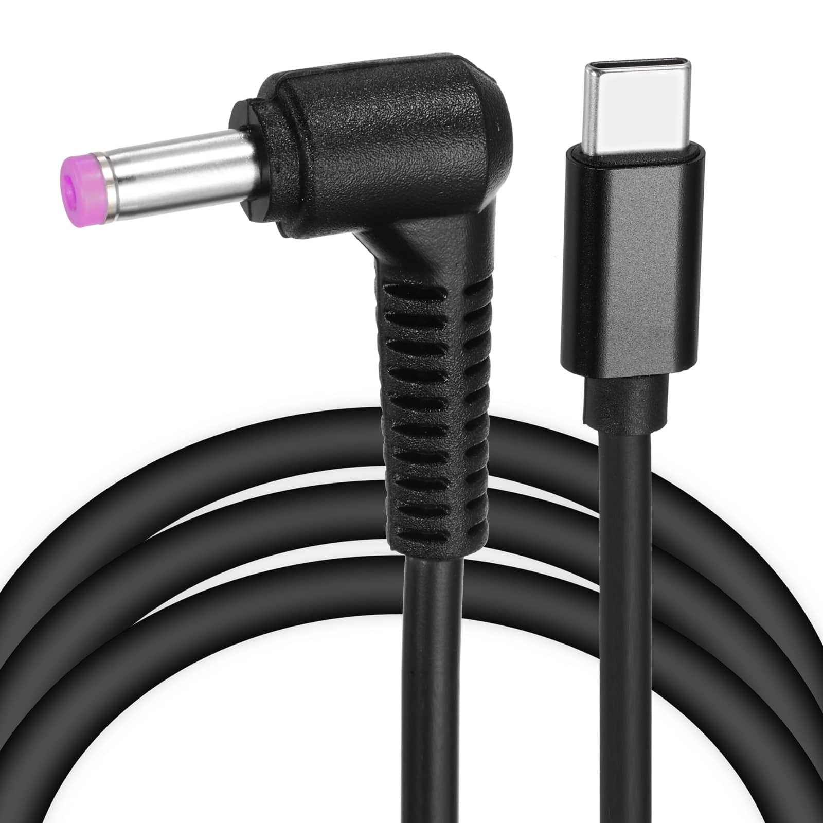 Unique Bargains - 5FT USB C to DC 4.8x1.7mm PD Charging Cable, 20V/3A 60W, for Router, Camera, TV Box, Desk Lamp - Black