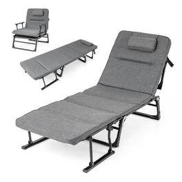 Boyel Living - 3 in 1 Convertible Camping Cot Sofa Chair 73 in L x 36 in W x 24 in H 19 lb for Camping - Gray