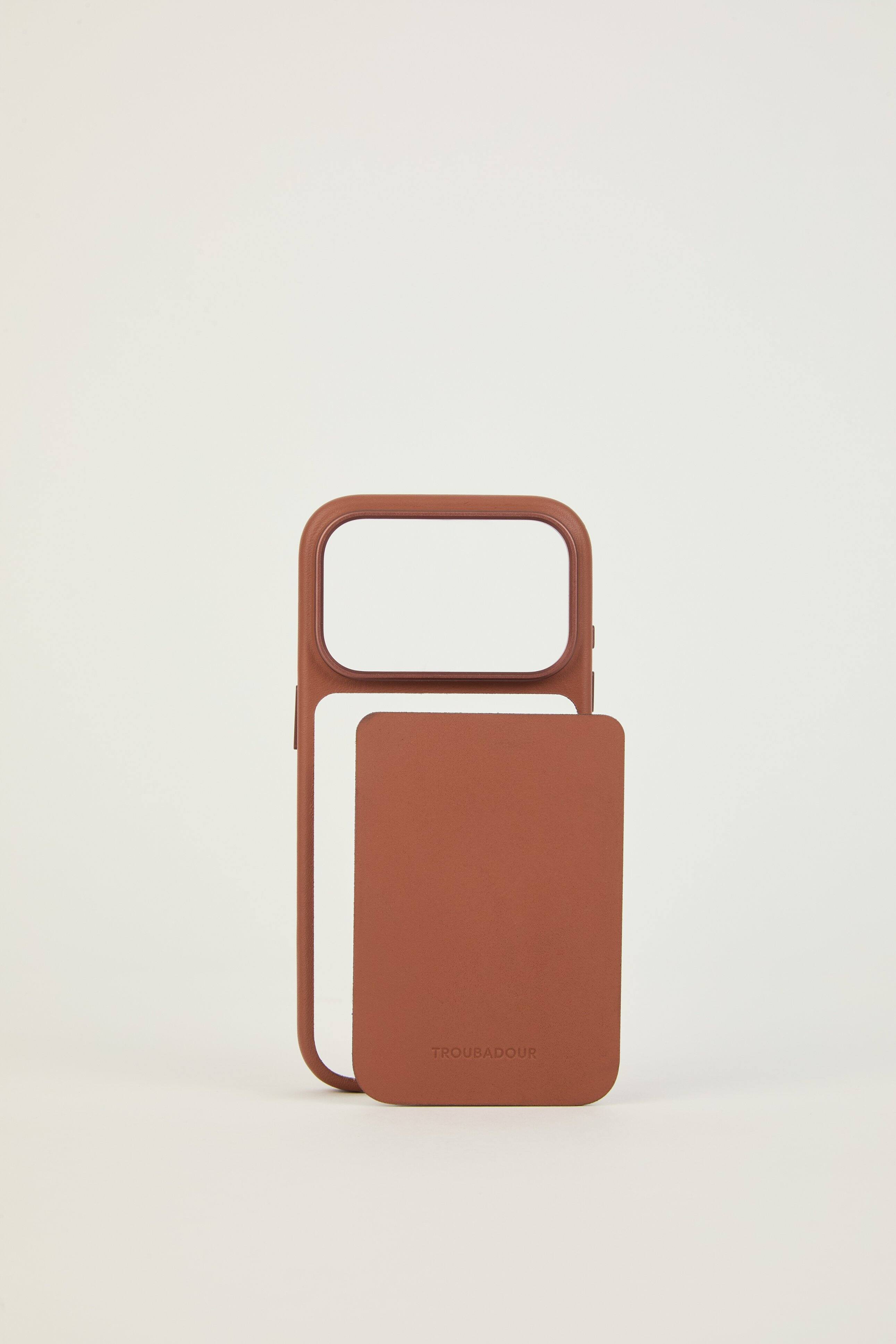 Back. Troubadour - iPhone 18 Pro Modular Leather Case - Tan.
