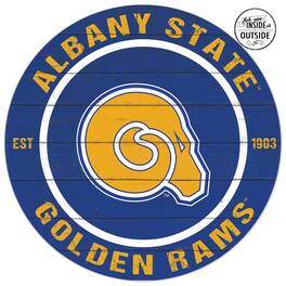 Jardine - Albany State Golden Rams 20'' x 20'' Indoor/Outdoor Circle Sign - Royal