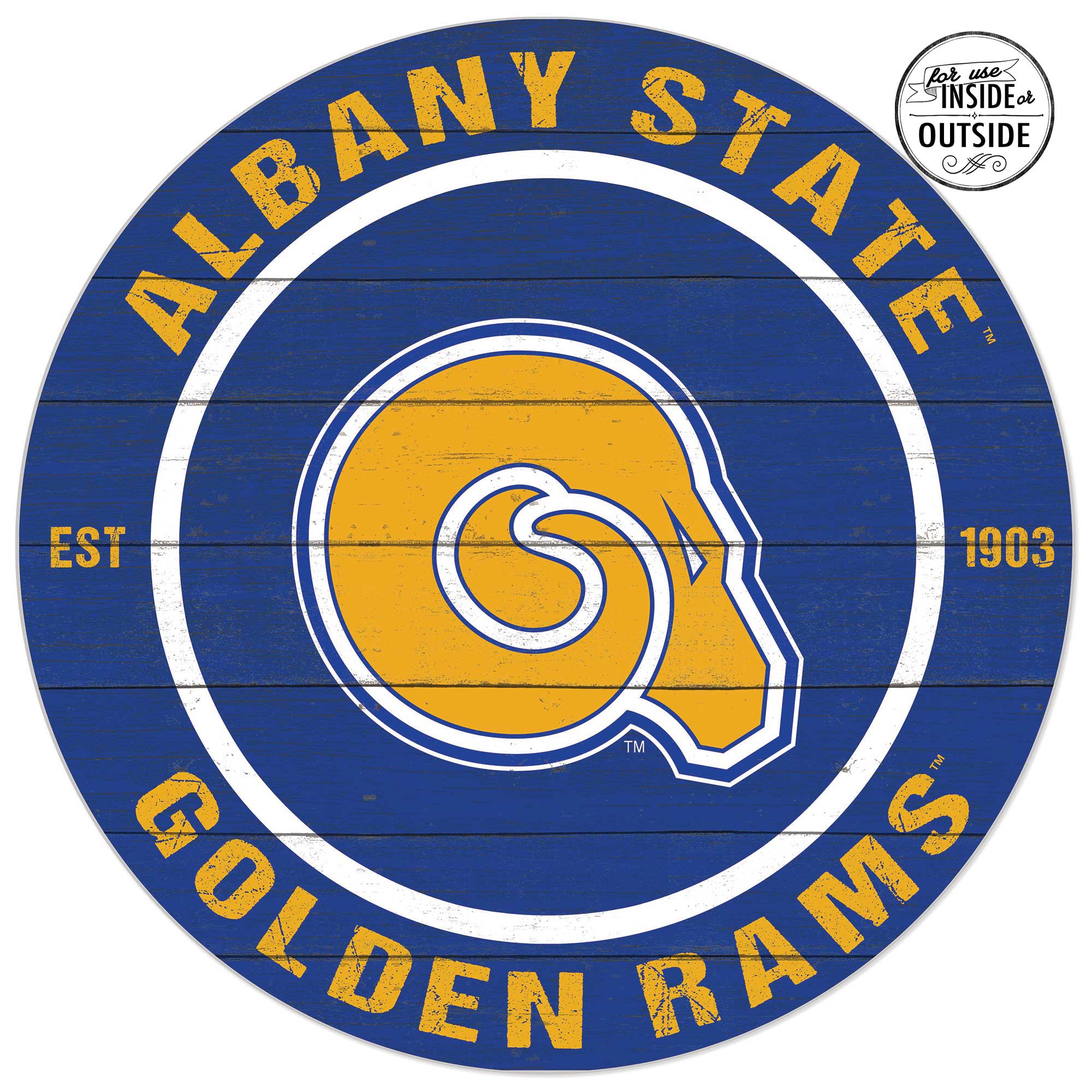 Albany State Golden Rams 20'' x 20'' Indoor/Outdoor Circle Sign