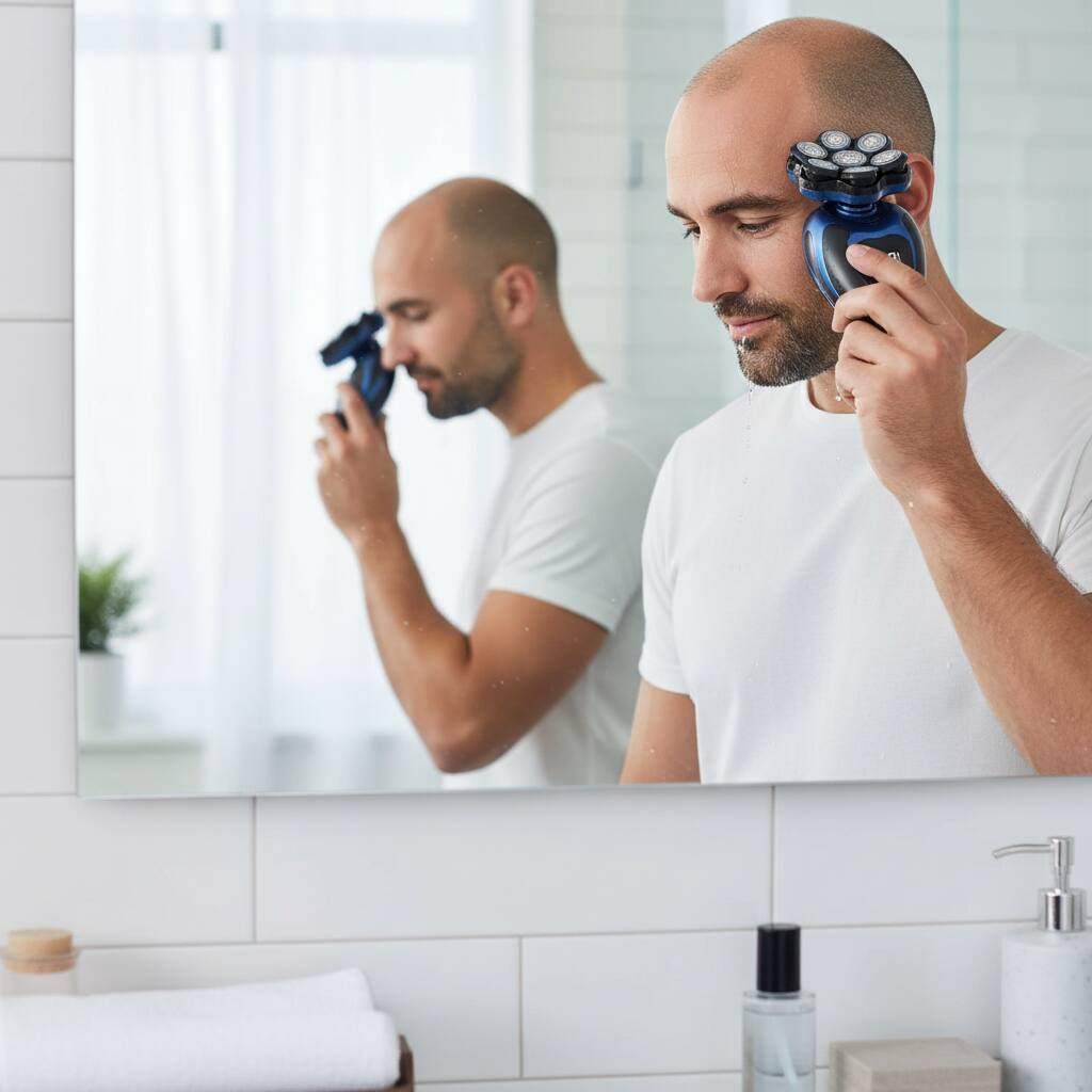 Alt View 1. Dazzed Corner - Head Shaver for Bald Men, LED Display, IPX6 Waterproof, Rechargeable Razor.