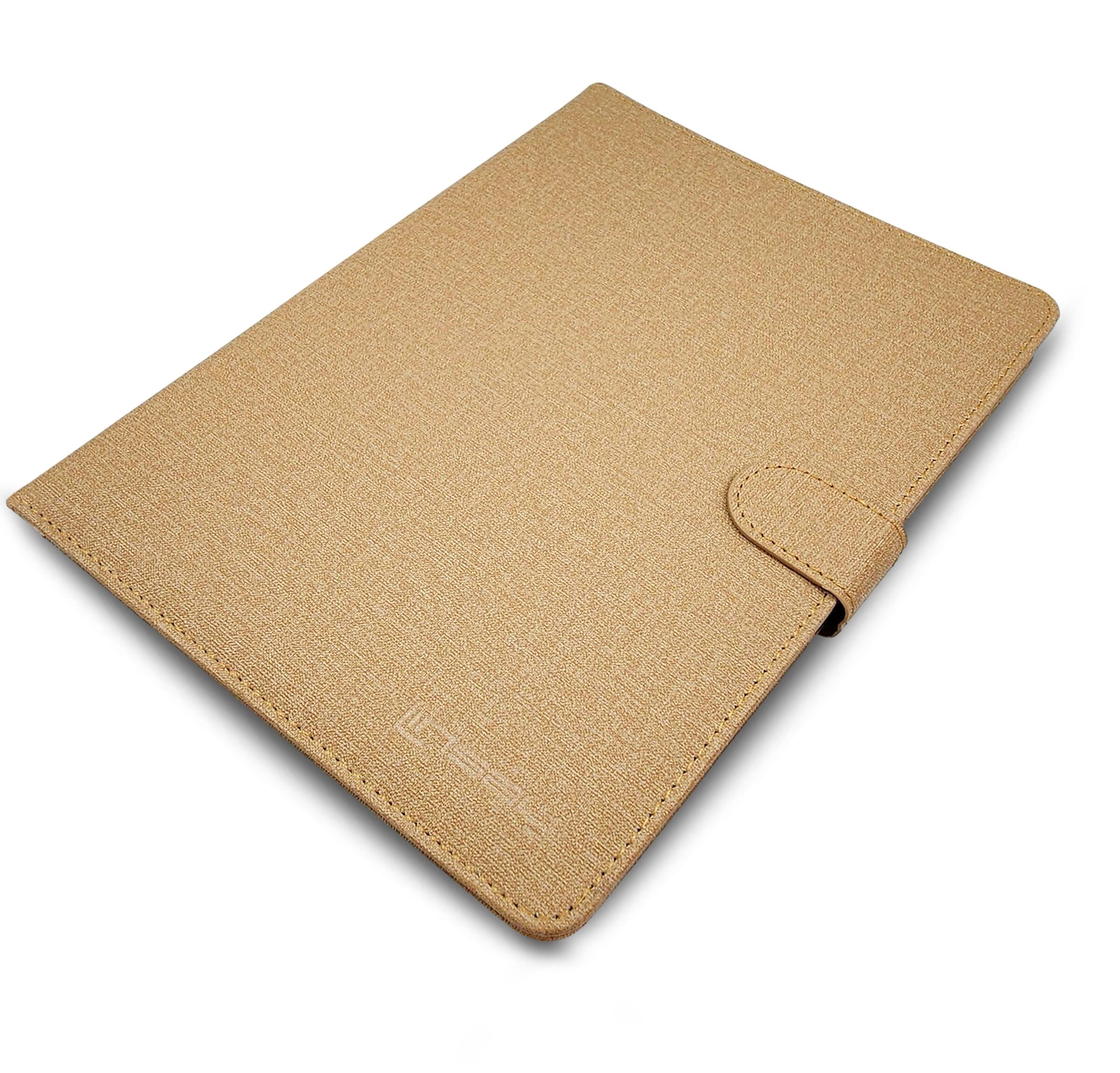 Back. LINSAY - 10.1" Octa Core 256GB Storage Android 15 with Designer Cloth Keyboard Case and Stylish Backpack and Pen Stylus - Sand.