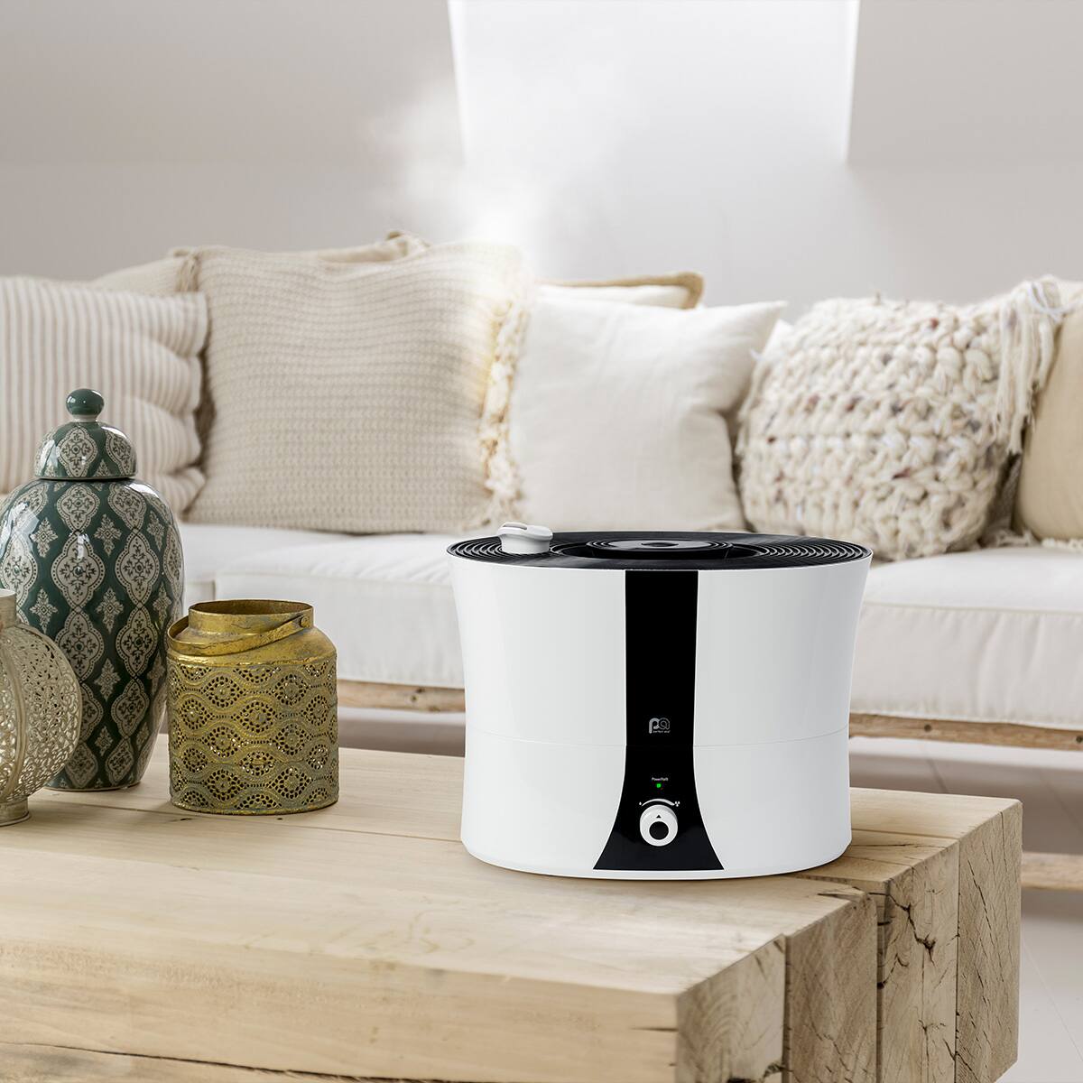 Alt View 1. Perfect Aire - 1.4 Gallon Ultrasonic Cool Mist Humidifier - Essential Oil Pod for Aromatherapy, Quiet, Auto Shut-Off, Easy Top Fill Des - White.