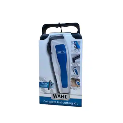 WAHL Home Professional Complete Haircutting Kit
17pc Kit Accessories Included
Easy top-of-step color change
Self-sharpening blades stay sharp longer
Powerful motor for taper/over
10 pulse cuts for easy, even, and precise results