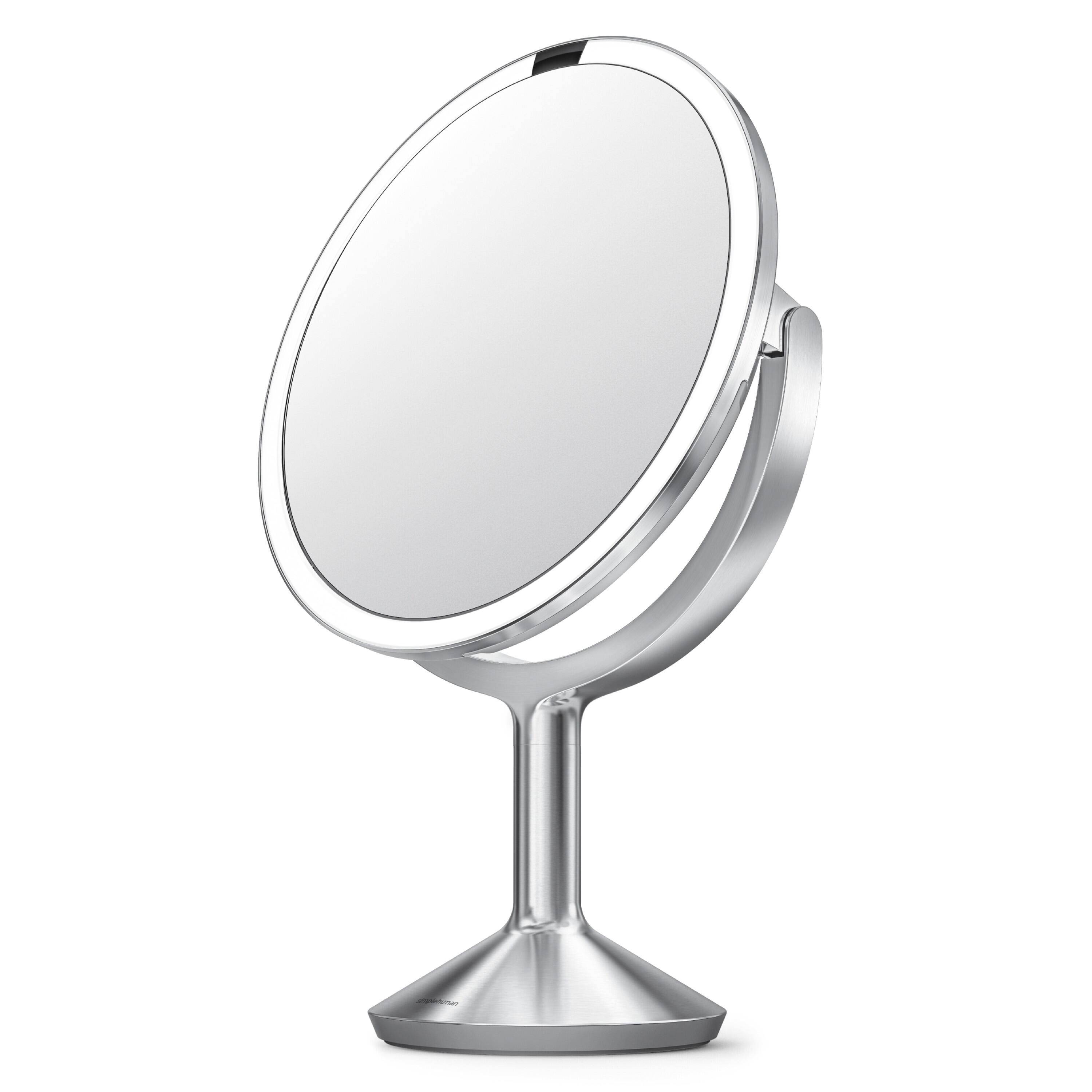 Alt View 2. simplehuman - sensor mirror trio max, brushed stainless steel - Brushed.