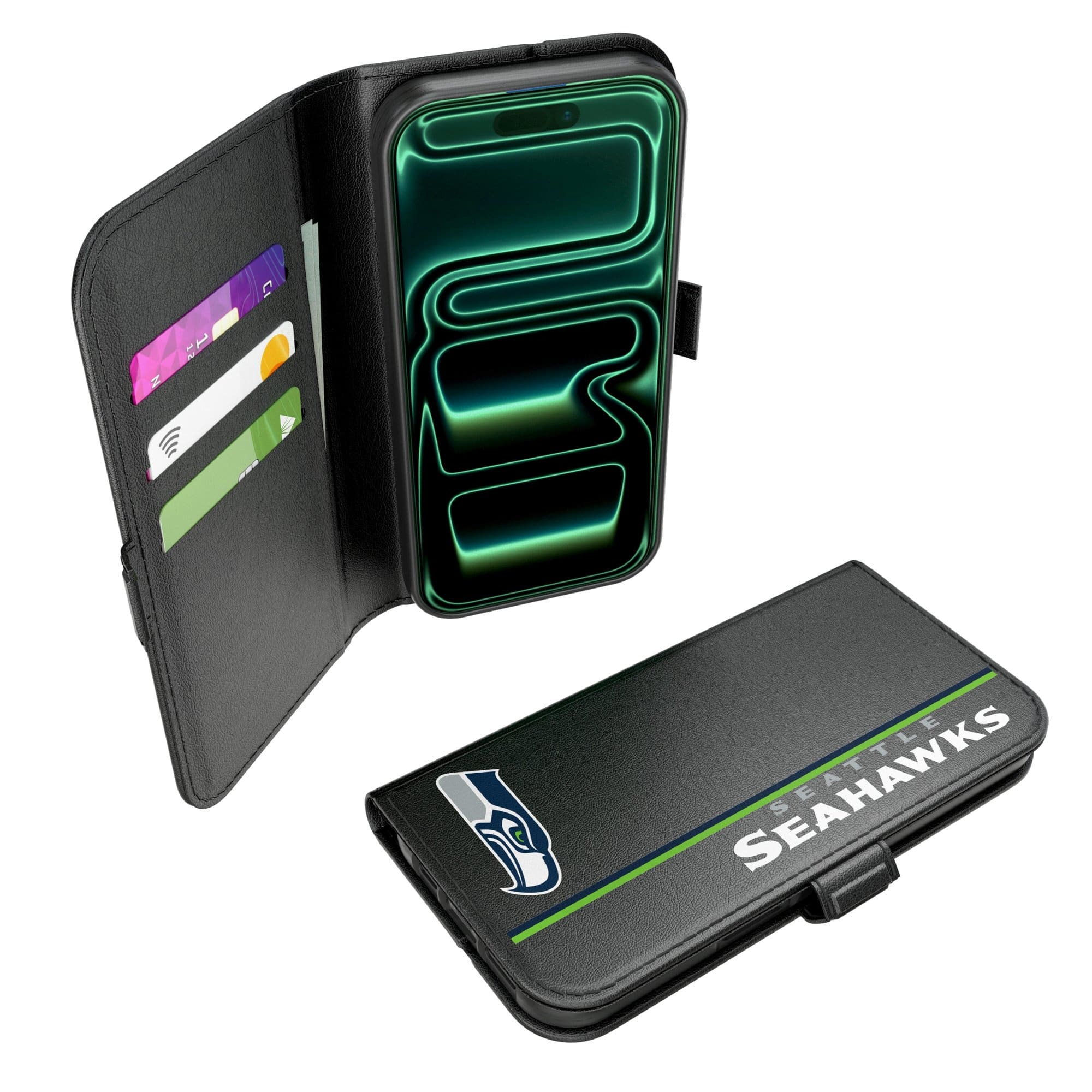 Keyscaper - NFL - Seattle Seahawks iPhone Folio 2.0 Case - 17 Pro Max - Black price history on PriceWatchPro