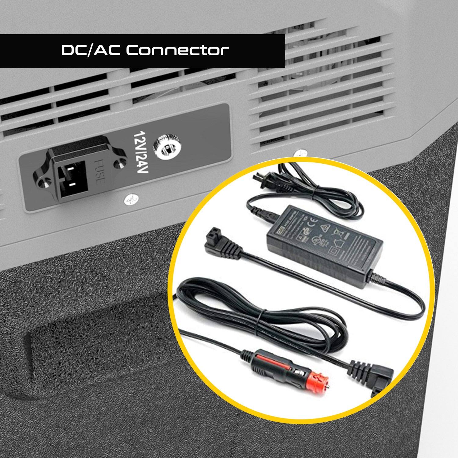 DC/AC Connector  
12V/24V  
FUSE  
CE