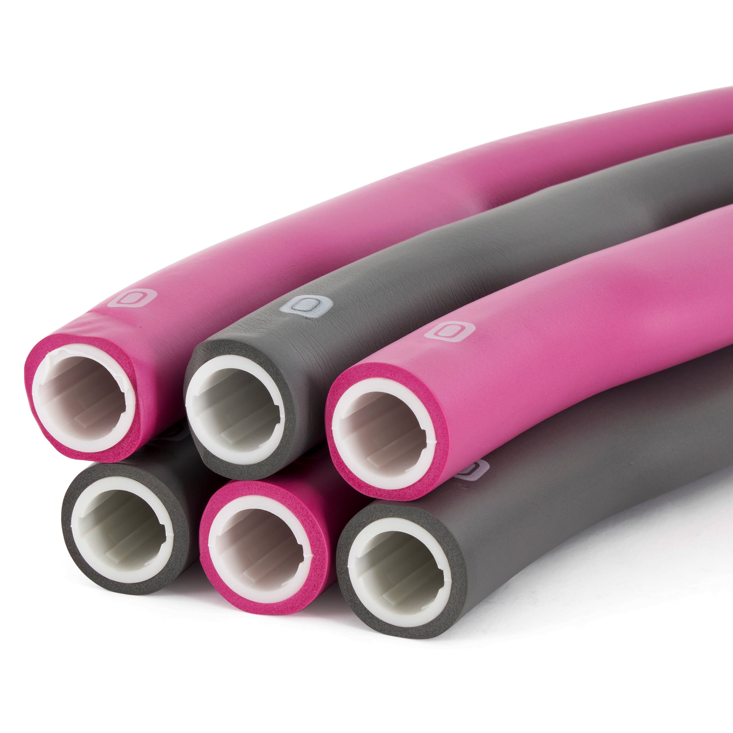 Alt View 10. HolaHatha - HolaHatha 900G 6 Piece Weighted Fitness Hula Hoop for Home Workouts and Toning - Black, purple.