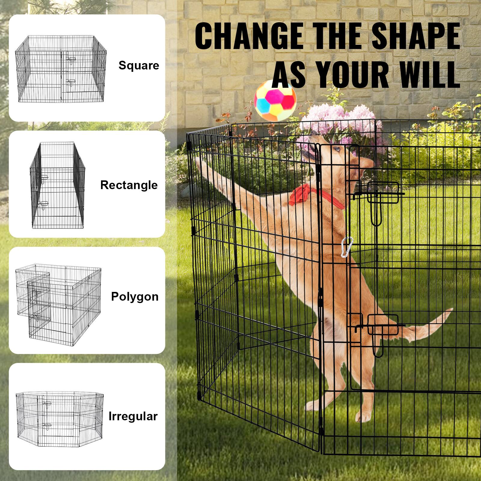 Change the shape as your will: Square, Rectangle, Polygon, Irregular.