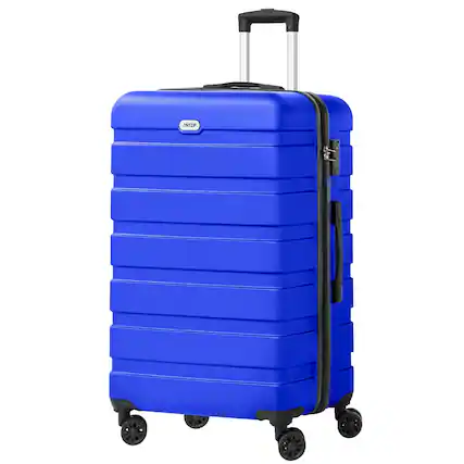 Front. Brick Attic - 28 Inch Luggage PC ABS Hardside Lightweight Suitcase with 4 Universal Wheels TSA Lock Checked-Large - Bright blue.