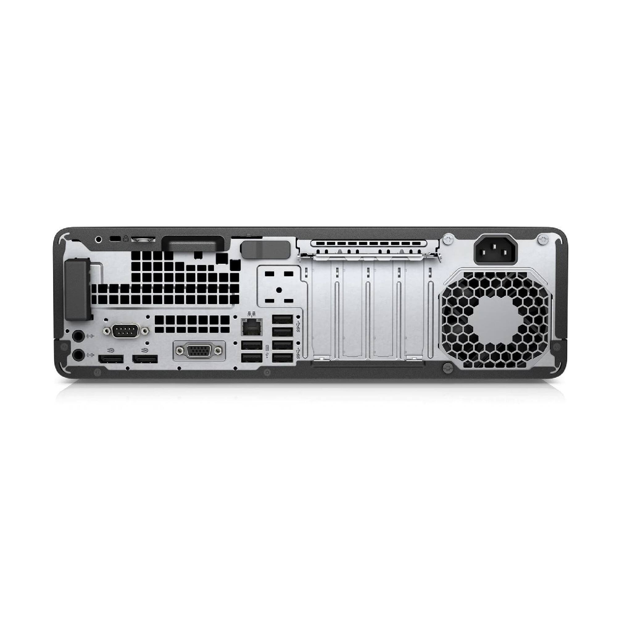 Back. HP - HP Elitedesk 800 G3 Desktop Intel Core i5 3.20Hz 8GB 256GB SSD W11P - Black.