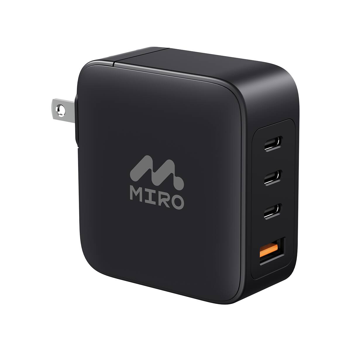 Miro - D5 GaN PD3.0 3C1A 100W Fast Charging Wall Charger - Black