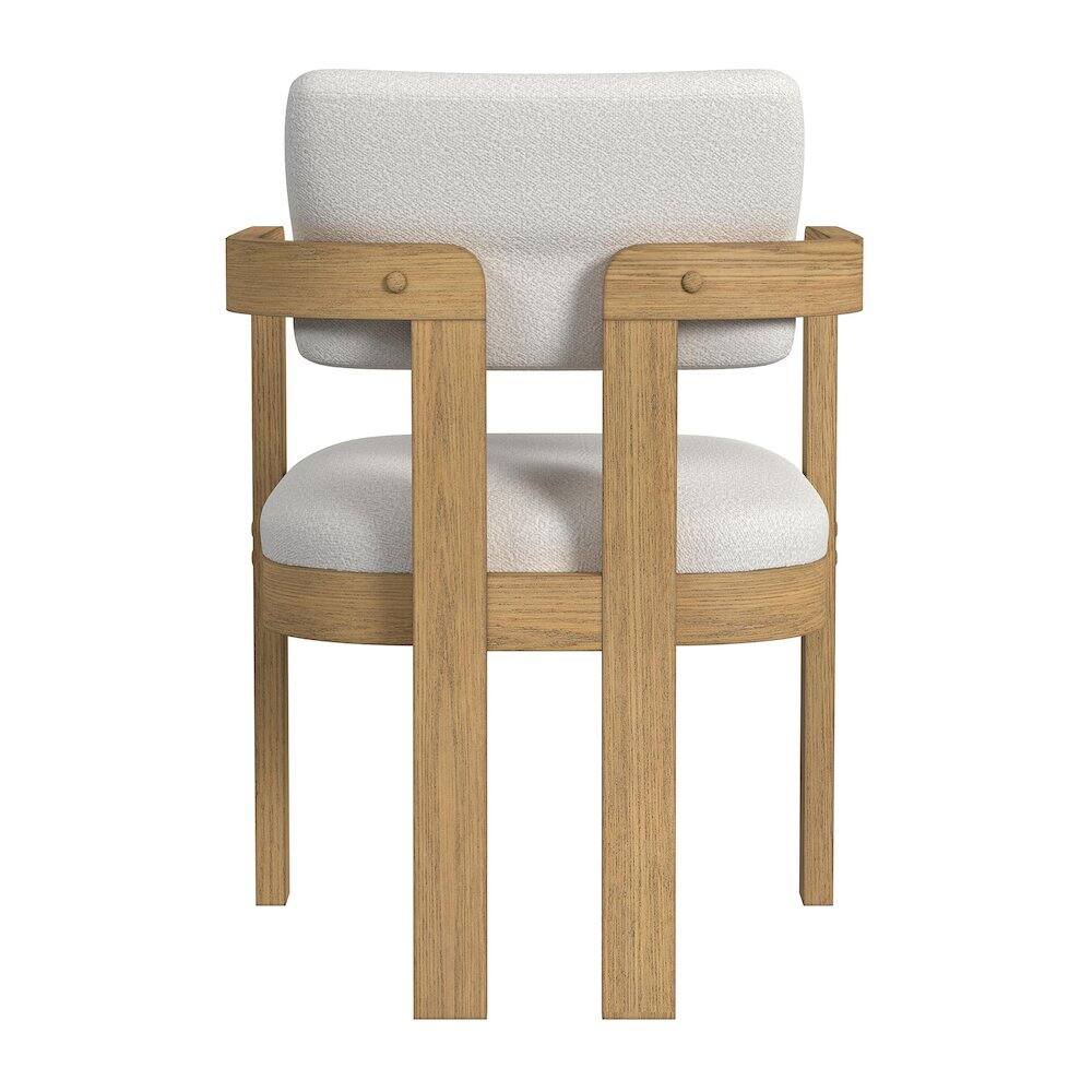 Left. Picket House Furnishings - Canal Arm Chair with Snow White Fabric in Natural - Tural.