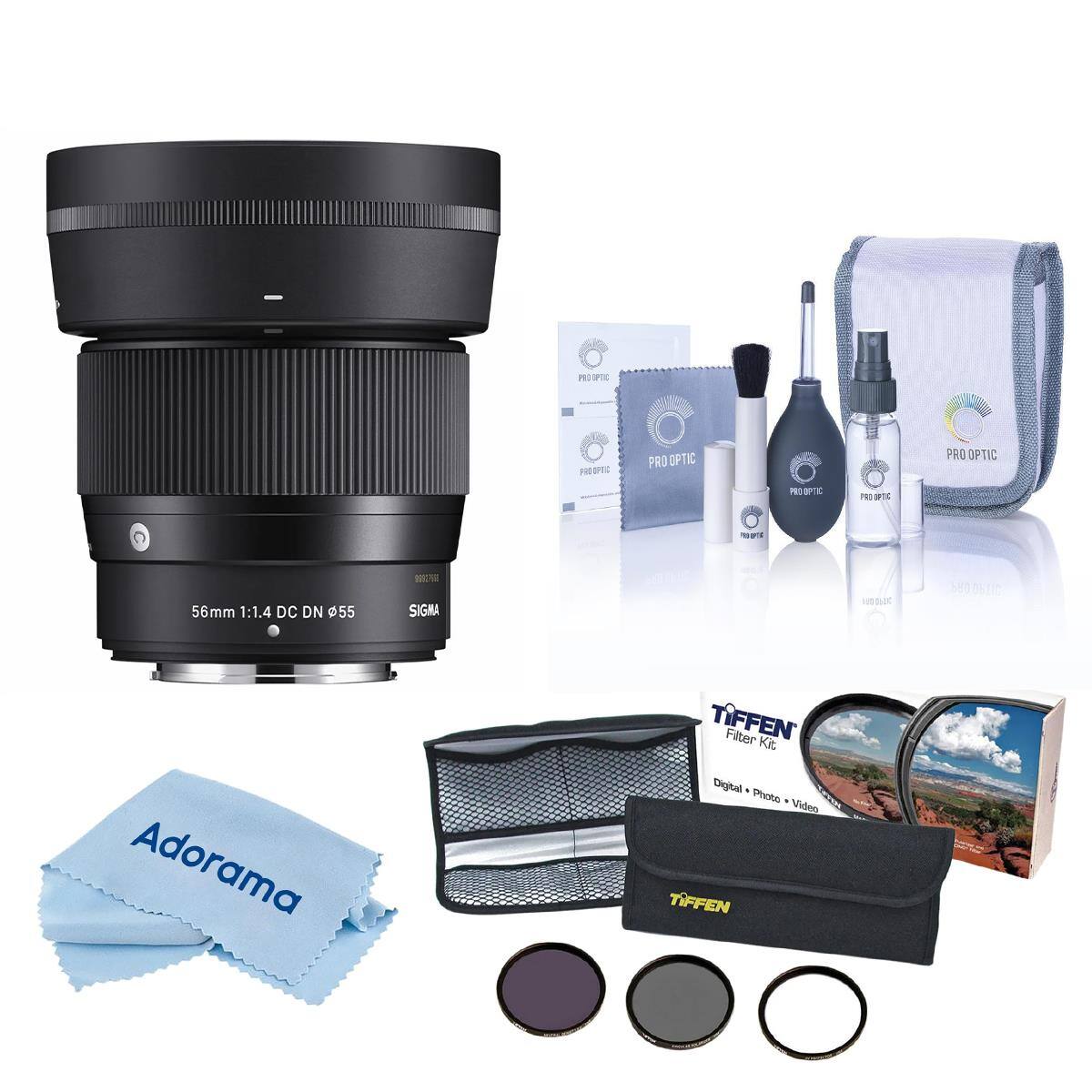 OPTIC  
PRO OPTIC  
PRO OPTIC  
PRO OPTIC  
PRO OPTIC  

56mm 1:1.4 DC DN 055  
SIGMA  
Adorama  
TIFFEN Filter Kit Digital Photo Video TiFFEN
