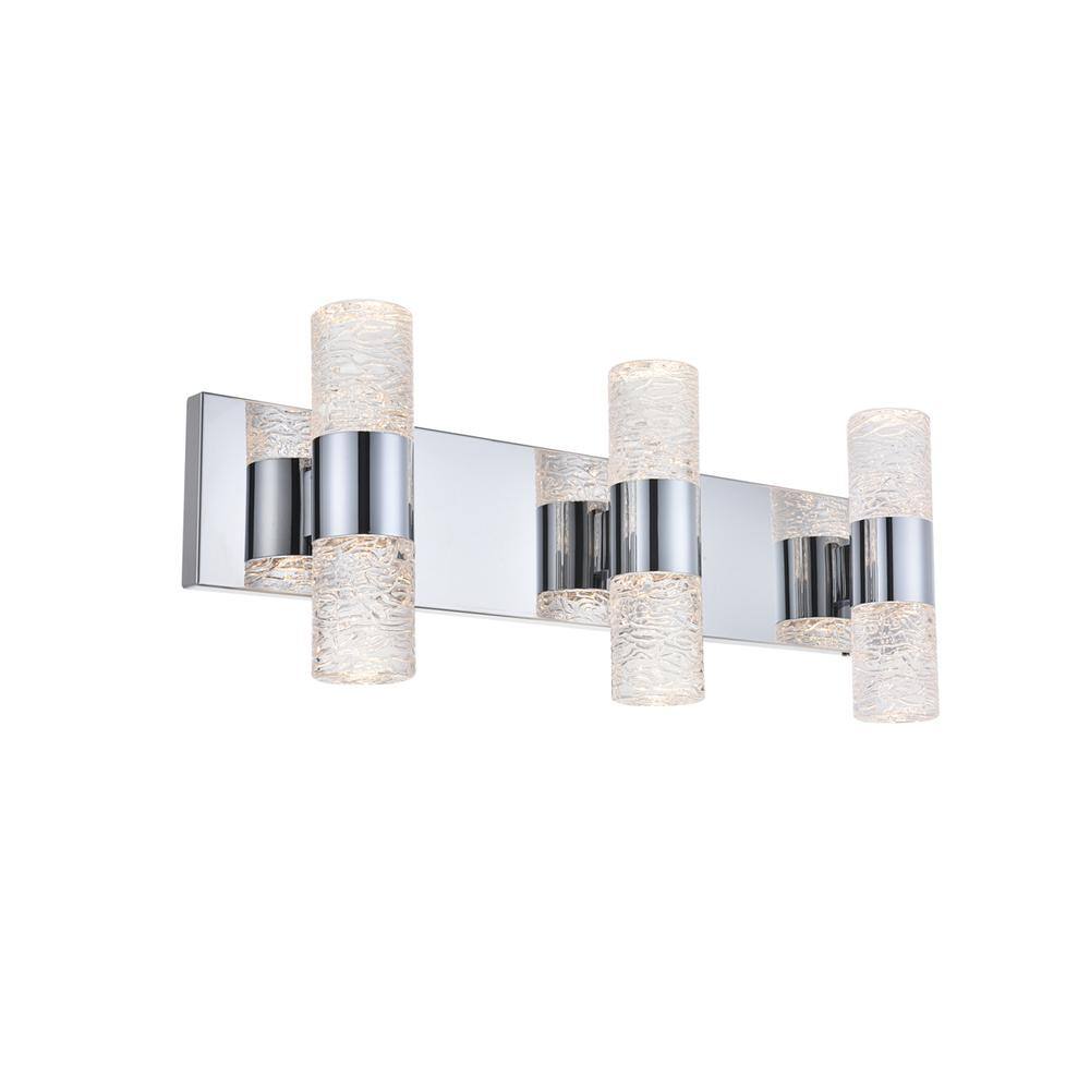 Back. Elegant Lighting - Vega 6 light Chrome LED Wall Sconce - Chrome.