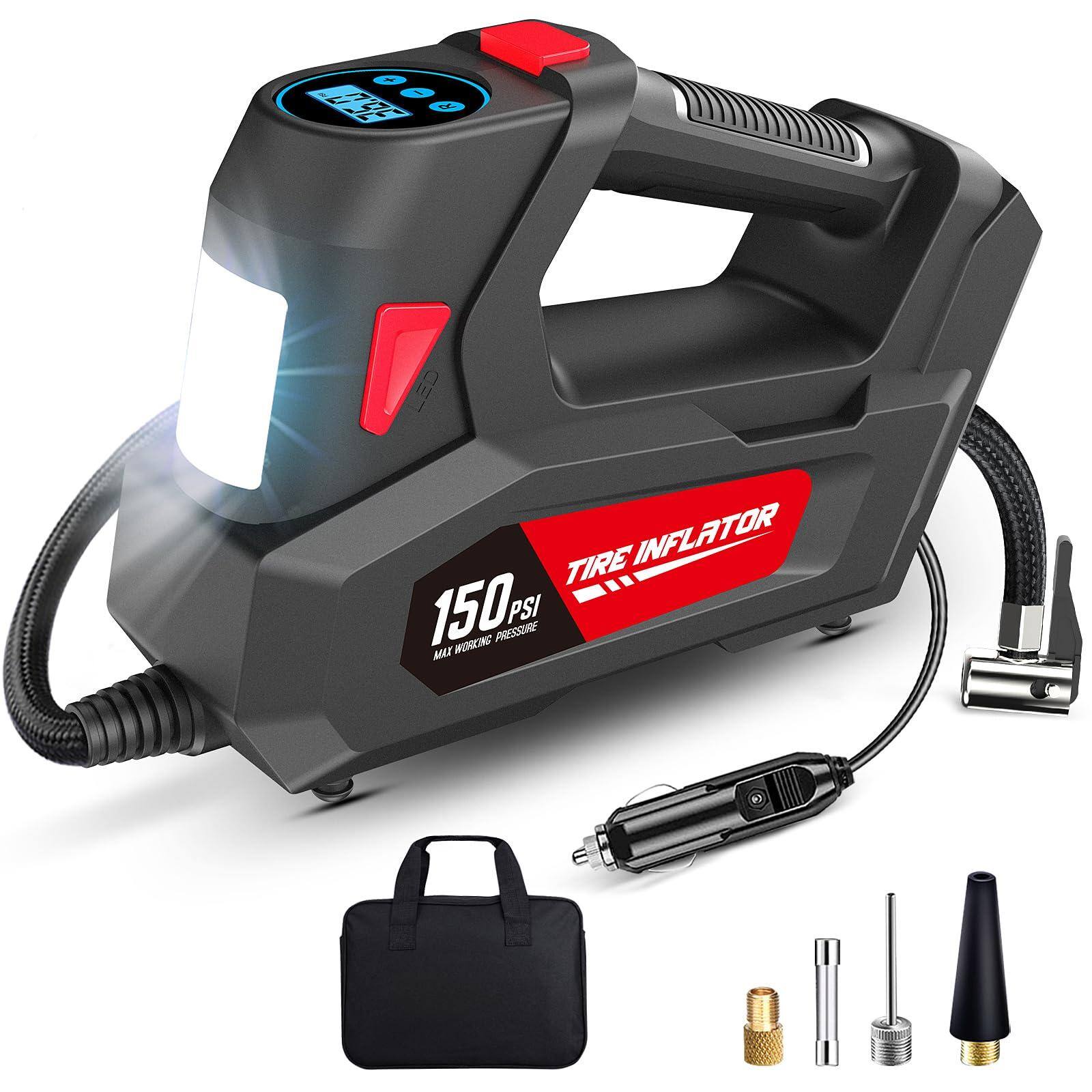 E B LED TIRE INFLATOR 150 PSI MAX WORKING PRESSURE PSI