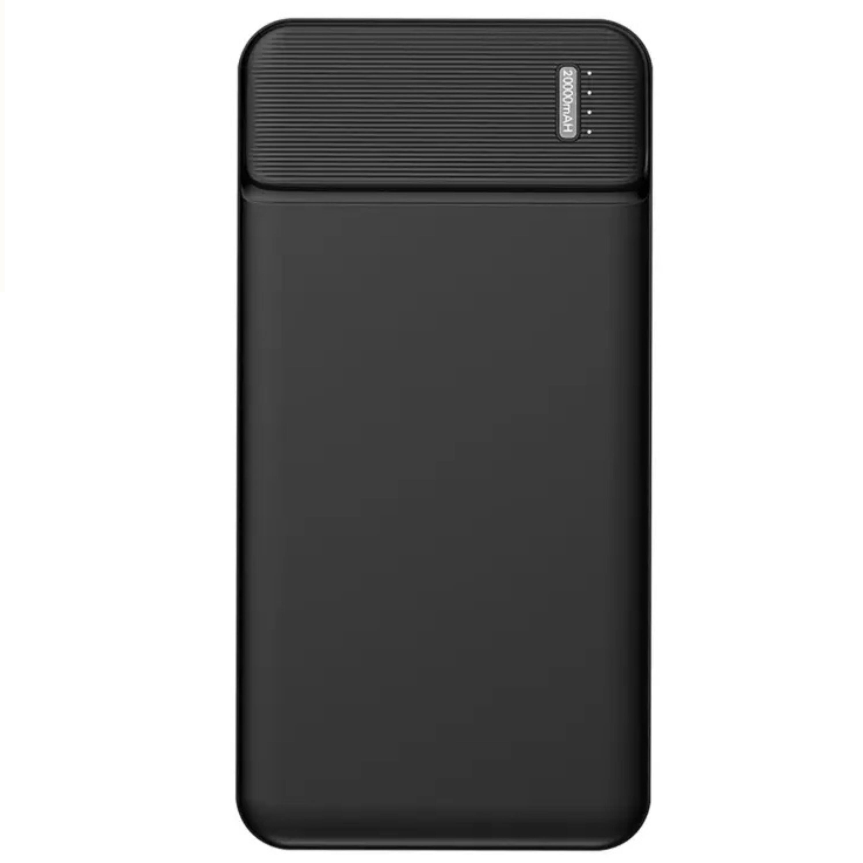 Left. Kitcheniva - 20000mAh Fast Charge Power Bank High Capacity Portable Charger For Outdoor Use - Black.