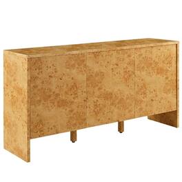 FurniFact - Burl Wood Sideboard with Spacious Storage and Elegant Finish - Brown
