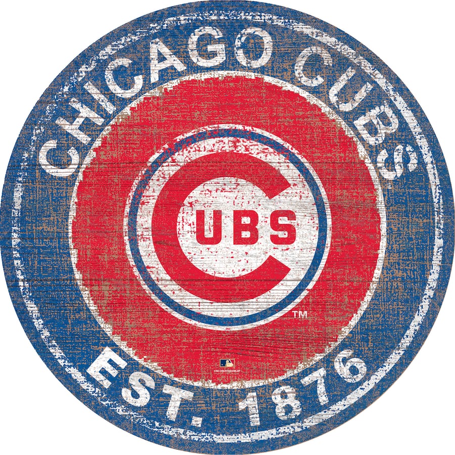 Fan Creations Chicago Cubs 24'' Round Heritage Logo Sign Multicolor ...