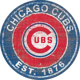 Fan Creations - Chicago Cubs 24'' Round Heritage Logo Sign - Multicolor