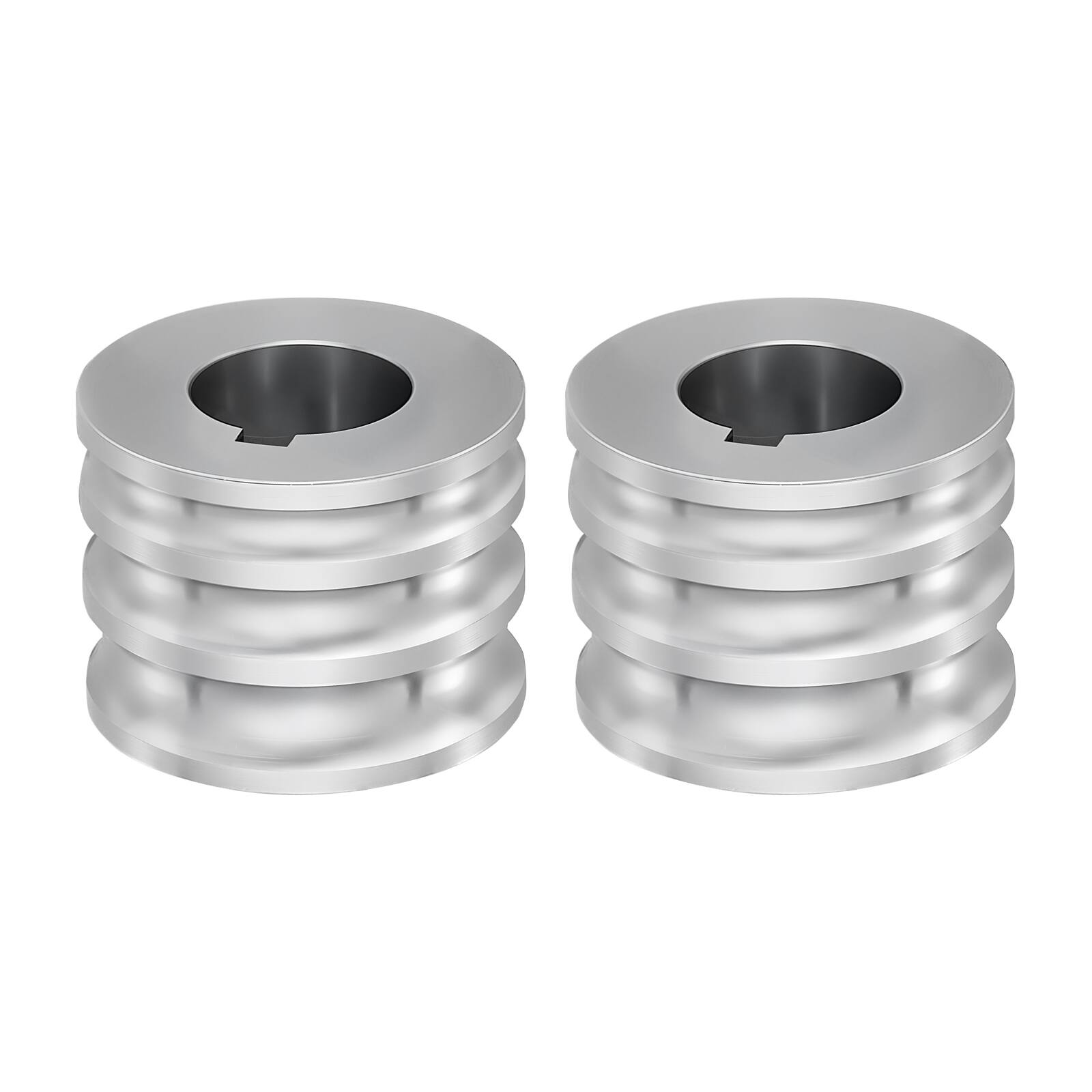 Alt View 5. VEVOR - Replacement Roller for Rolling Mill 3 Sizes Grooves 2 Domed Rollers,Jewelry DIY Tool Accessory Parts,Premium Alloy Steel - Silver.