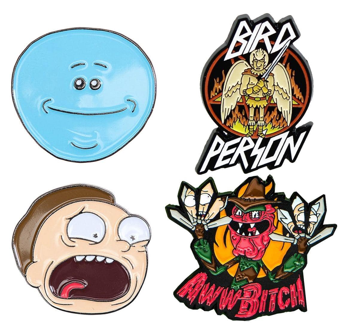SalesOne LLC - Rick and Morty Enamel Collector Pin Set: Meeseeks, Terry, Morty, Bird Person - Multicolored price history on PriceWatchPro