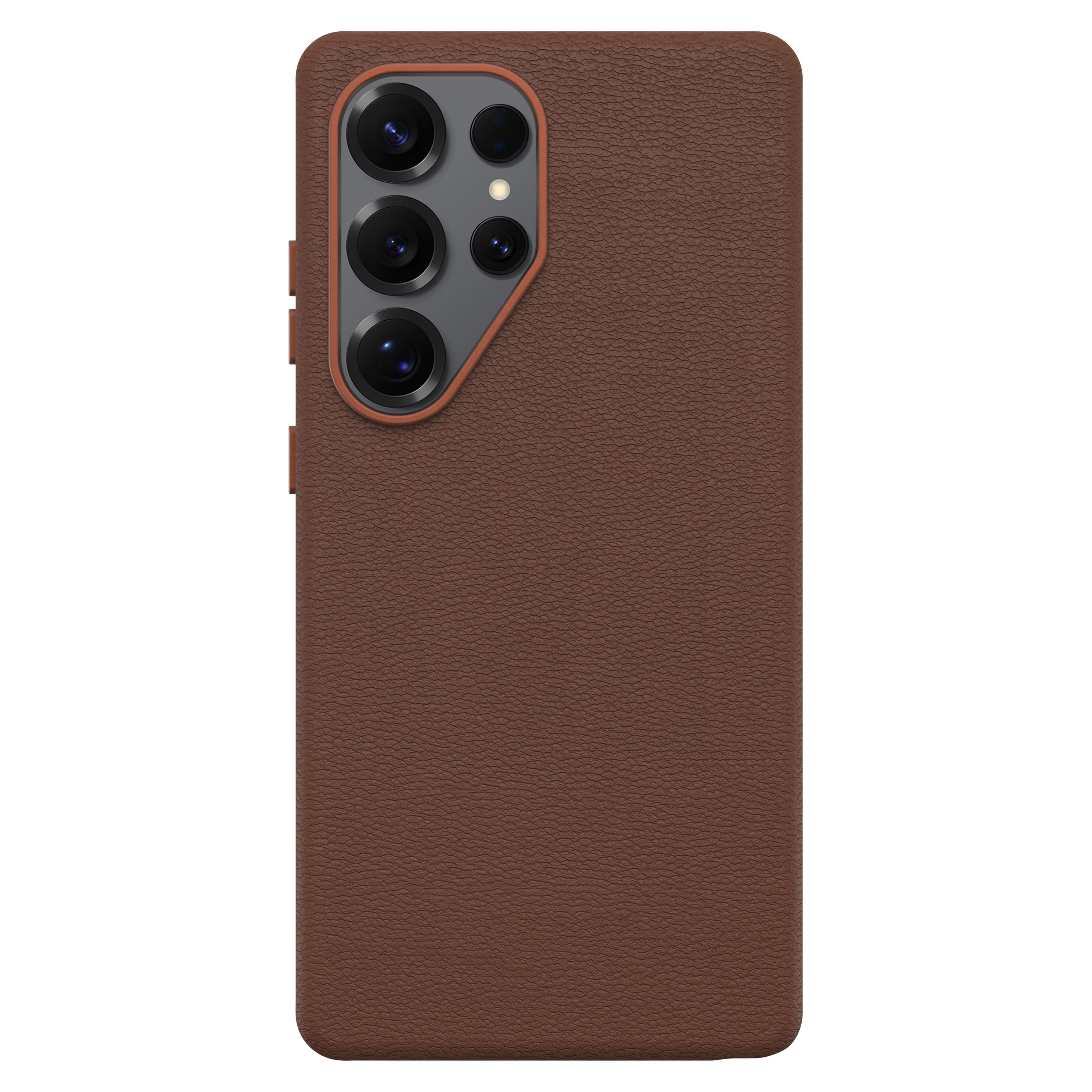 Angle. OtterBox - Symmetry Cactus Leather Series Hard Shell for Samsung Galaxy S25 Ultra - Brown.