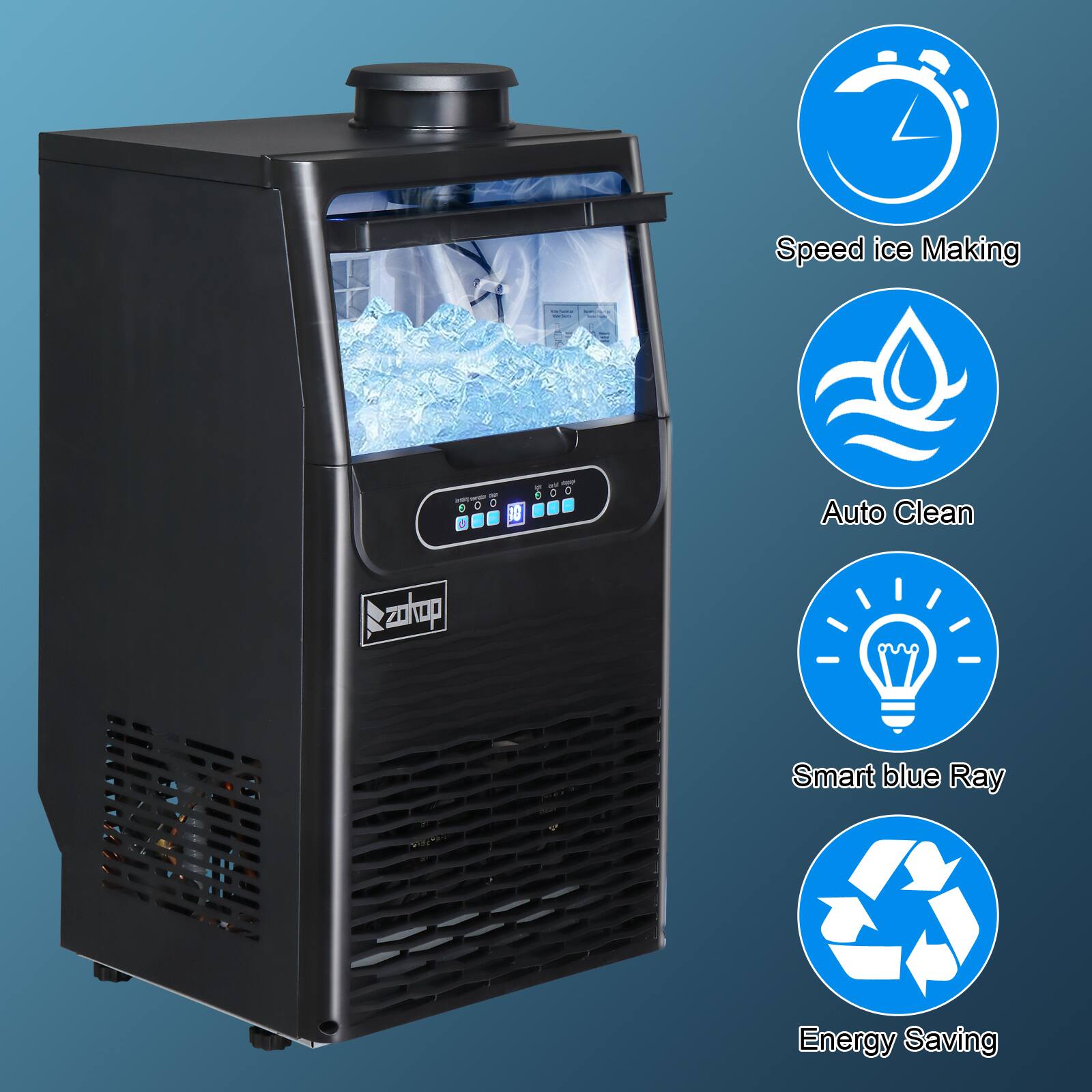 Speed Ice Making  
Auto Clean  
Smart Blue Ray  
Energy Saving