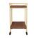 Alt View 19. Martha Stewart - Liam Mobile 2 Tier Printer Cart with Side Storage - Walnut/Polished Brass Frame.