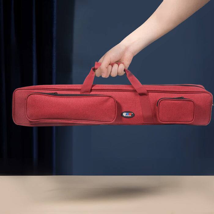 Alt View 2. GSE Games & Sports Expert - Burgundy 3x4 Soft Pool Cue Case Billiard Pool Cue Stick Carrying Bag- Holds 3 Butts and 4 Shafts - Burgundy.
