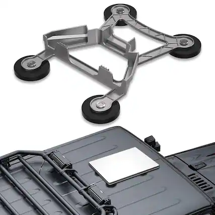 Front. TECH SAFARI - Starlink Mini Mount Portable Aluminum Alloy Magnetic Car For Metal Roof-silver (220 Lbs Holding Force) - Gray.