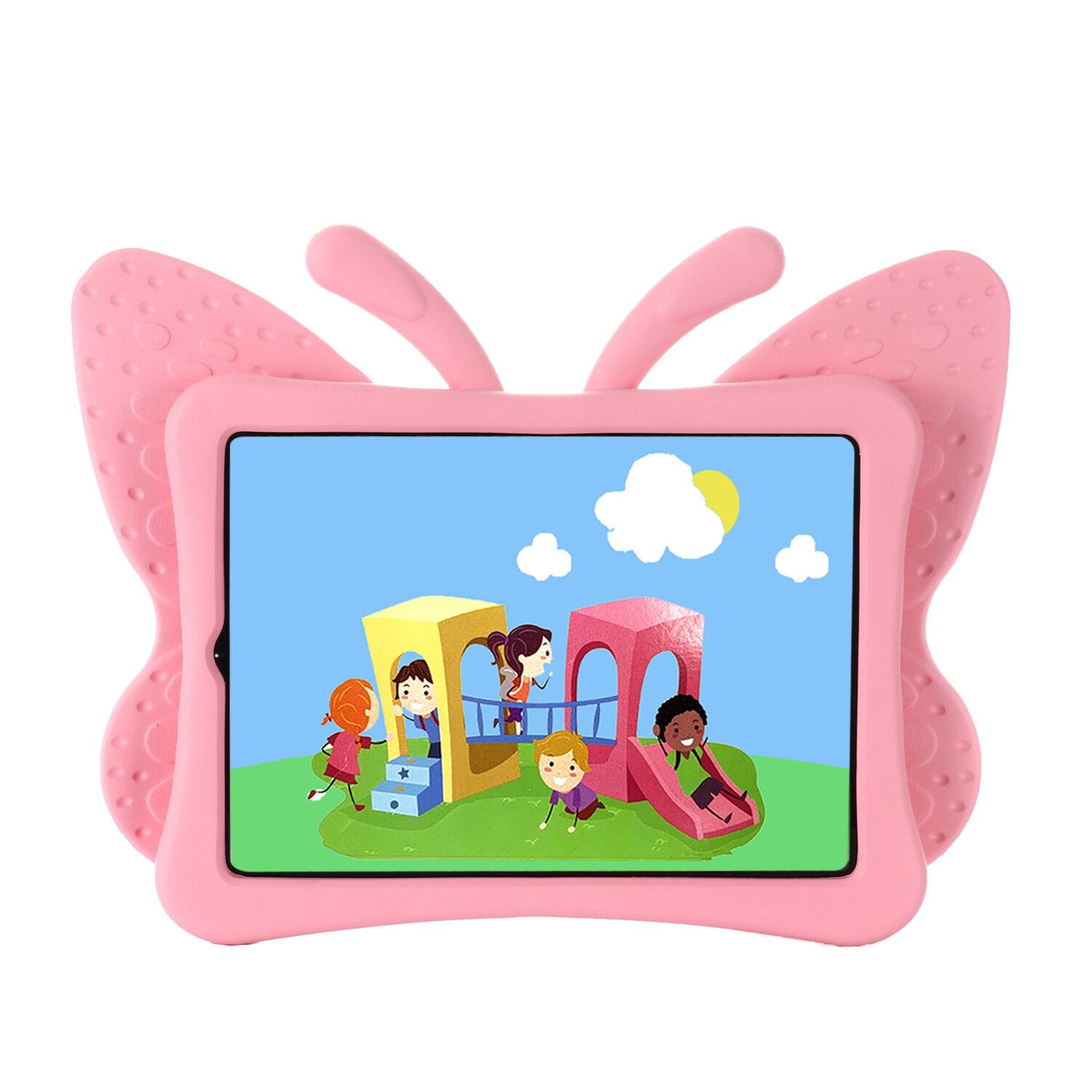 Alt View 2. Dteck - For Apple iPad (A16) 11" 2025 /10th Gen 2022 Kid Case Butterfly Kickstand Light EVA Full Body Drop Protective Cover - Pink.