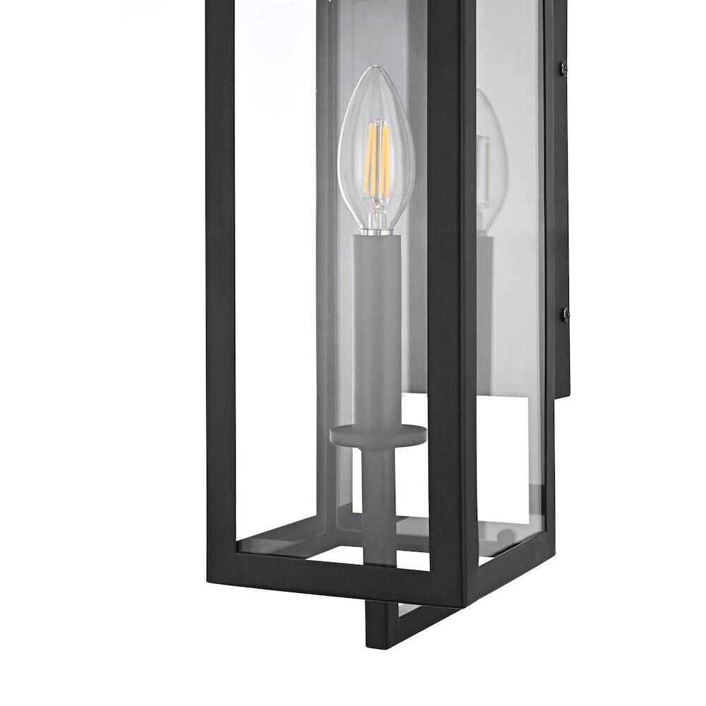 Left. Elegant Lighting - Jairo 5 Inch Outdoor Wall Sconce In Black - Black.