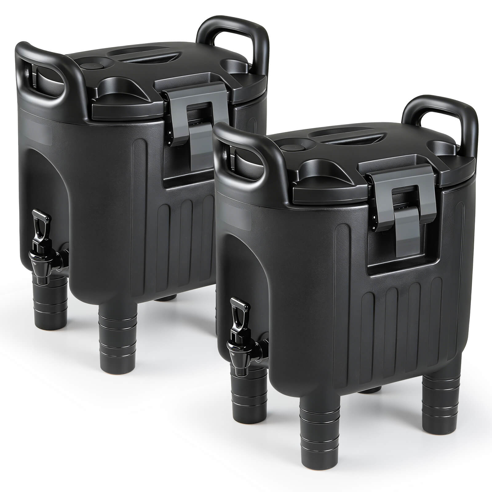 Costway - 2.6 Gal Insulated Beverage Dispensers Set of 2 with Handles & Two-Stage Faucet - Black price history on PriceWatchPro