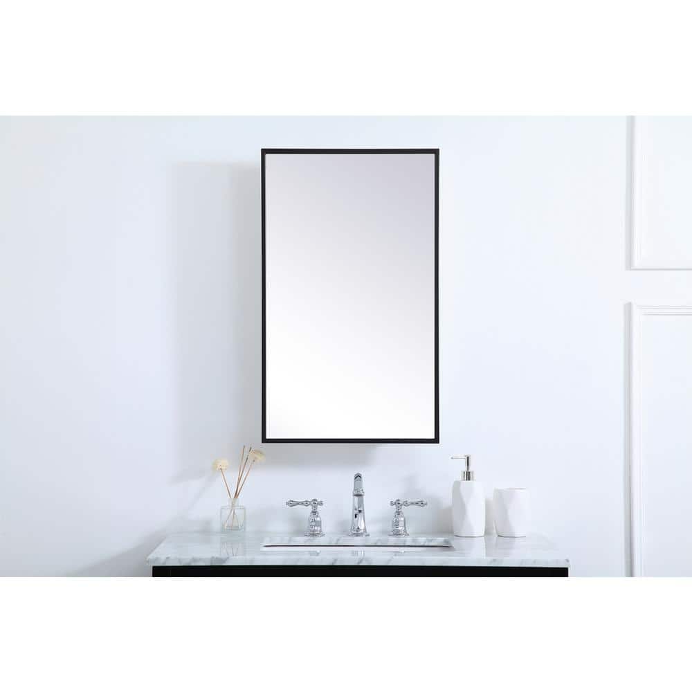 Elegant Decor - Metal mirror medicine cabinet 17 inch x 28 inch - Black price history on PriceWatchPro