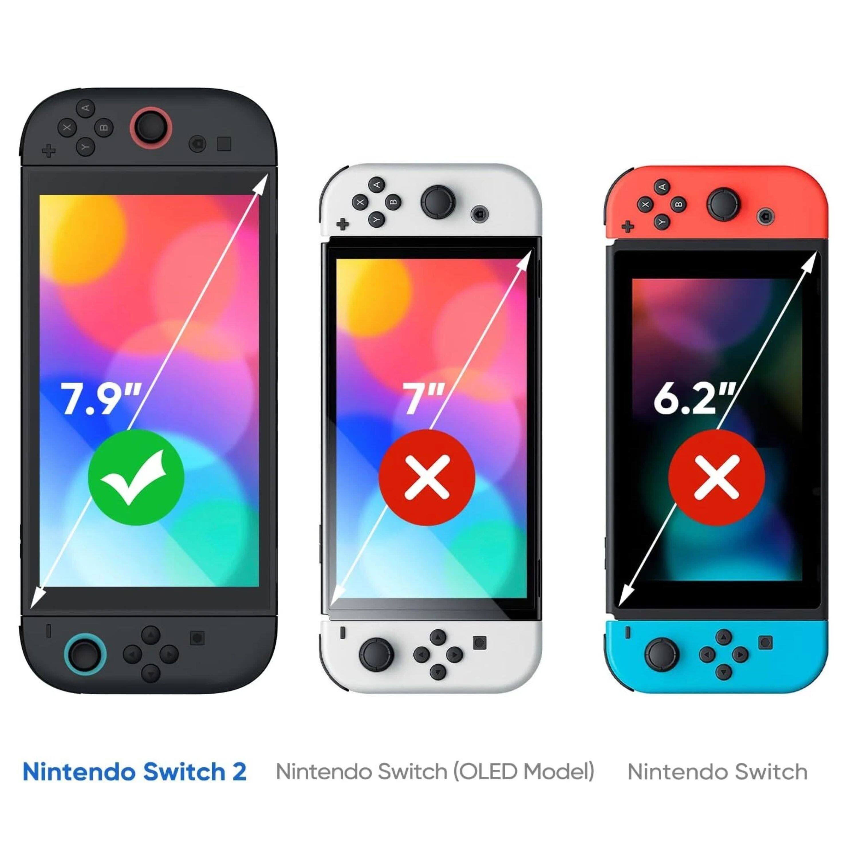 A x 1 Y A x Y x Y - 7.9" 7" X 6.2" X A - A Nintendo Switch 2 Nintendo Switch (OLED Model) Nintendo Switch