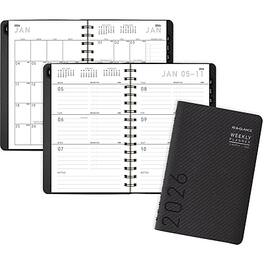 AT-A-GLANCE - 2026 Contemporary 5" x 8" Weekly & Monthly Planner, Faux Leather Cover - Charcoal