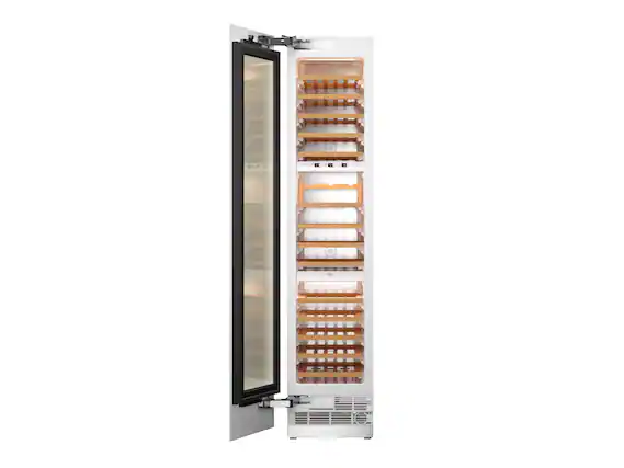 Front. Bertazzoni - 18" Bertazzoni Wine Column - 8 Cu. Ft. - Counter-Depth - No Freezer - Panel Ready - Custom Panel Ready.