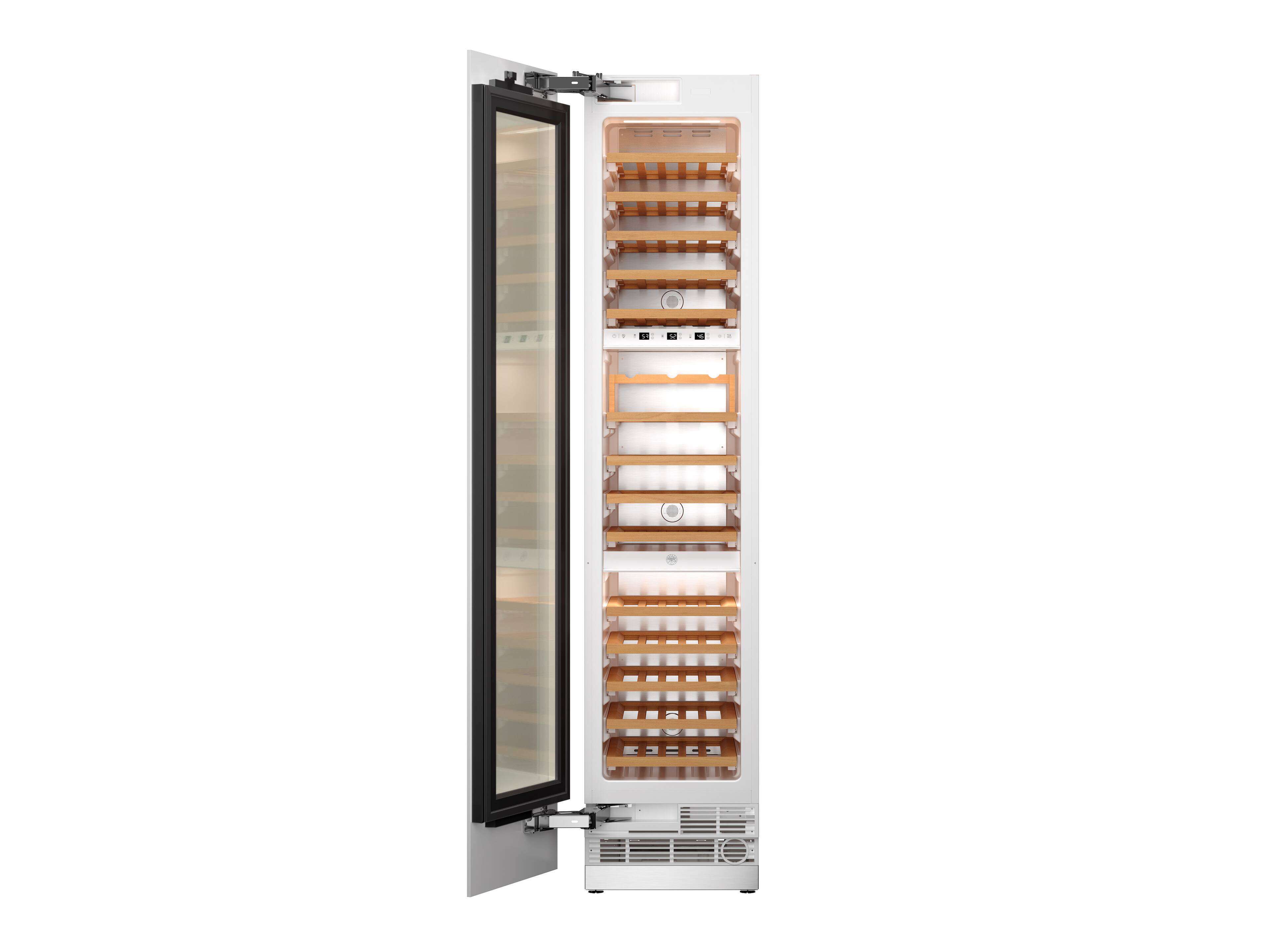 Front. Bertazzoni - 18" Bertazzoni Wine Column - 8 Cu. Ft. - Counter-Depth - No Freezer - Panel Ready - Custom Panel Ready.