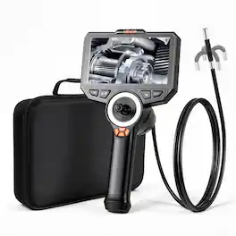 VEVOR - 4-Way Articulating Endoscope with Light, True 1080P HD Industrial Borescope Inspection Camera with Articulated Probe - Black