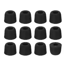 Unique Bargains - Memory Foam Earbud Tips (4.9mm/0.19"), 12pcs/6Pairs - Large, Noise Isolation, Comfort & Secure Fit for Earphones - Black