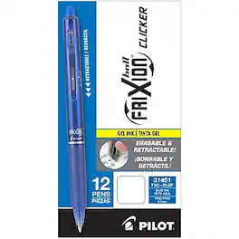 Pilot - FriXion Ball Clicker Erasable Gel Pens, Fine Point, 0.7mm, Dozen - Blue Ink