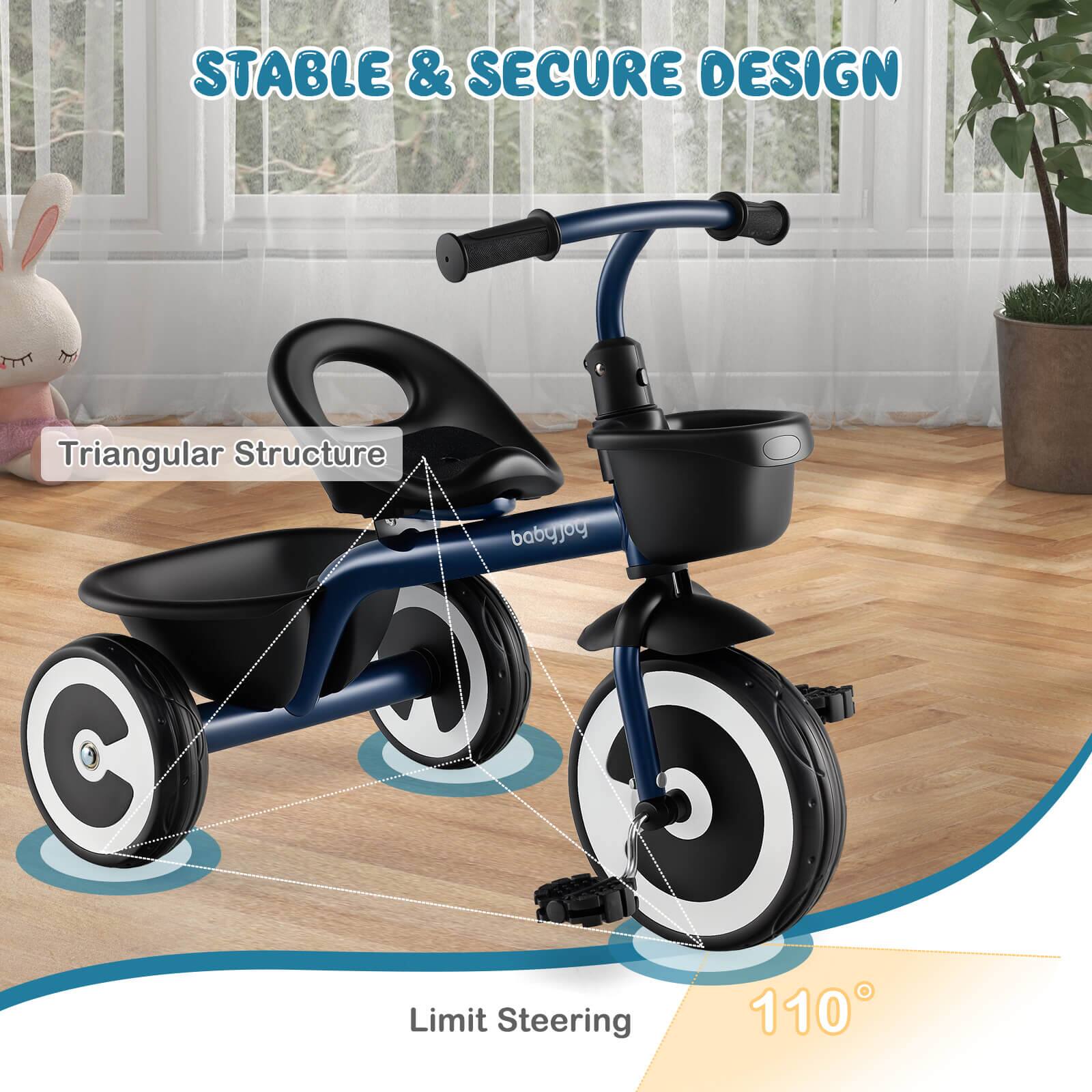 STABLE & SECURE DESIGN

Triangular Structure

Limit Steering 110°