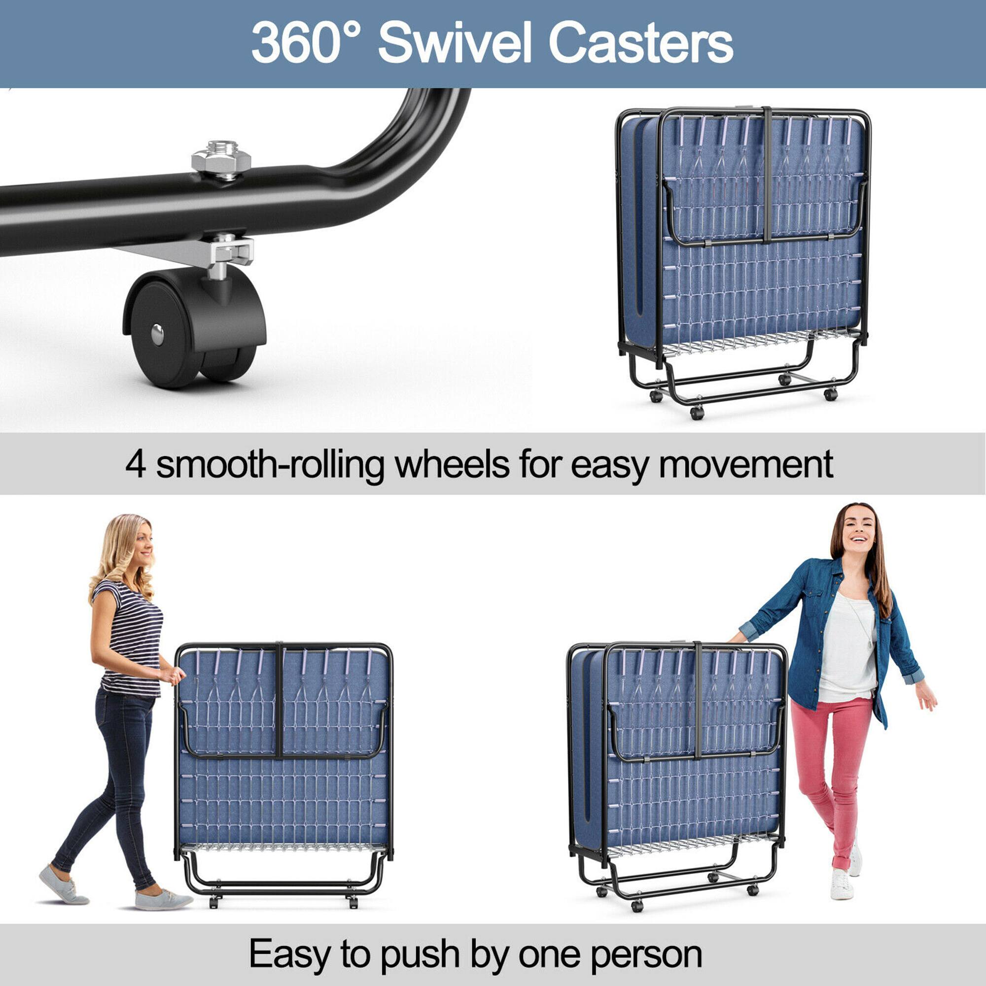 360° Swivel Casters

4 smooth-rolling wheels for easy movement

Easy to push by one person