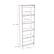 Alt View 13. CorLiving - CorLiving - Hawthorne Collection 5 Shelf Floor-Standing Bookcase - White.