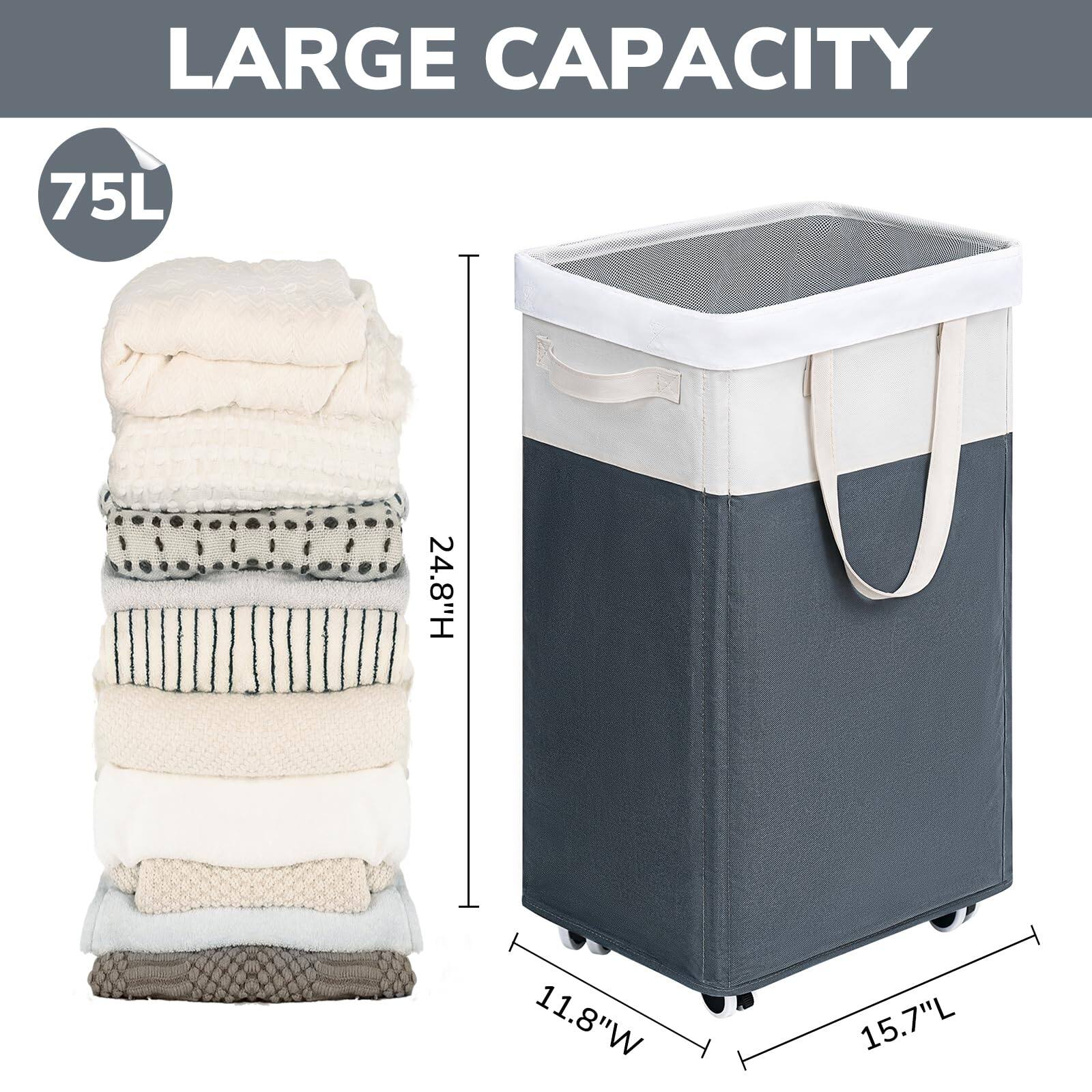 LARGE CAPACITY  
75L  
24.8"H  
11.8"W  
15.7"L