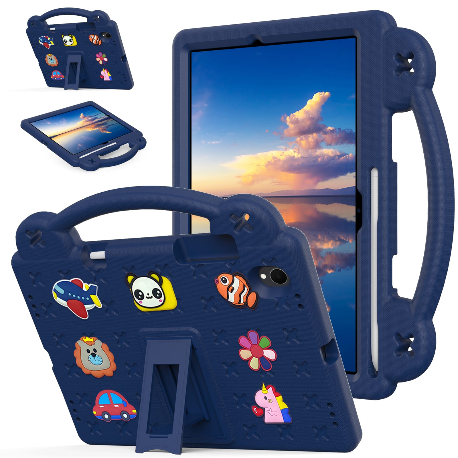 UUCOVER - Kids Case for Samsung Galaxy Tab S11 11-inch 2025 SM-X730 SM-X736B,Shockproof EVA Case Handle Adjustable Stand Cover - Navyblue price history on PriceWatchPro