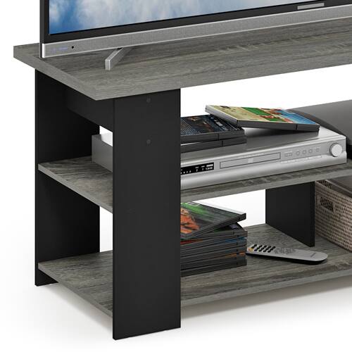 Furinno JAYA TV Stand for TV Up To 55 Inch French Oak/Black